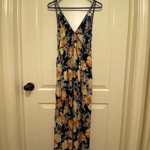 Xyhilaration Target beachy maxi sundress, tropical floral print size S